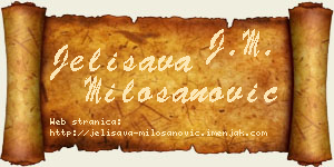 Jelisava Milošanović vizit kartica